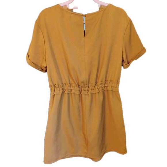 entro Women's Caramel Drawstring Dress With Pockets, Size‎ S - Picture 2 of 8